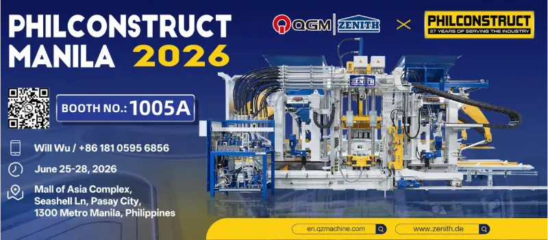 Podjetje Quangong Machinery Co., Ltd. bo kmalu razstavljalo na gradbeni razstavi na Filipinih, da bi raziskalo nove priložnosti na trgu gradbenih materialov jugovzhodne Azije.
